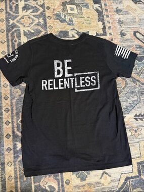 Be Relentless Black Graphic Tee for Kids